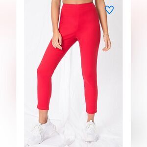NWT Superdown Maisie Zip Back‎ Skinny Pants Red Size SMALL
